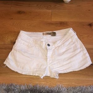 White jean shorts
